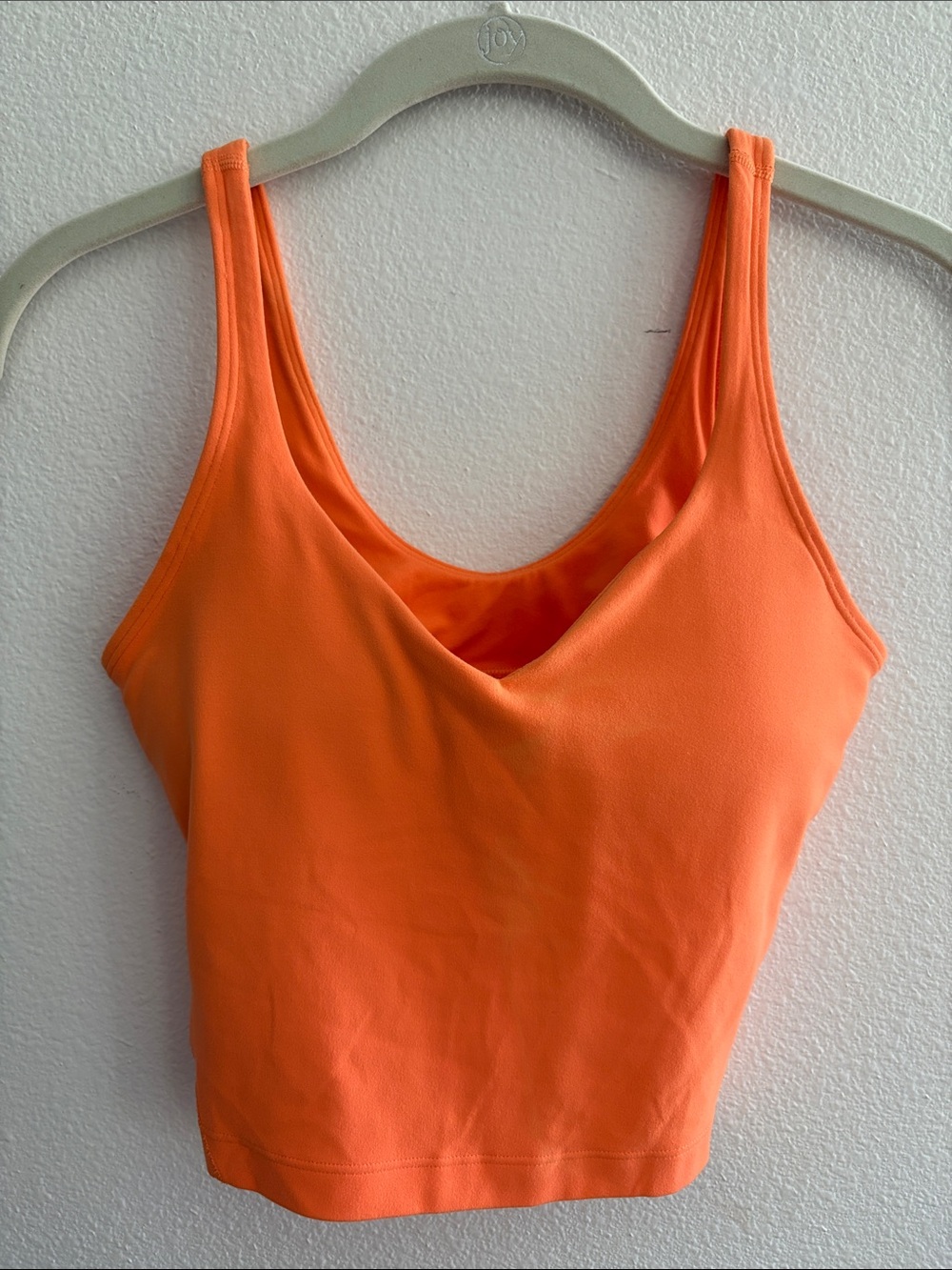 lululemon athletica Orange Scoop Neck Crop Tank